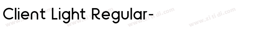 Client Light Regular字体转换